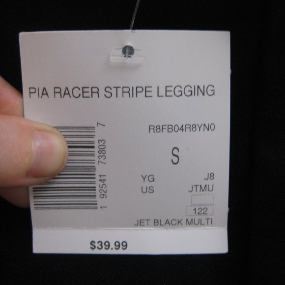 NWT Guess black striped leggings S small - Picture 6 of 6